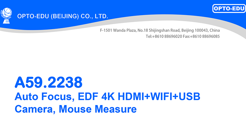 OPTO-EDU A59.2238 Auto Focus EDF 4K HDMI+WIFI+USB Camera Mouse Measure