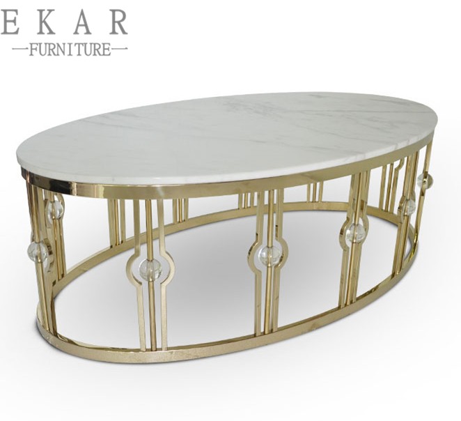 Heated Mental Gold Side Table Living Room Furniture