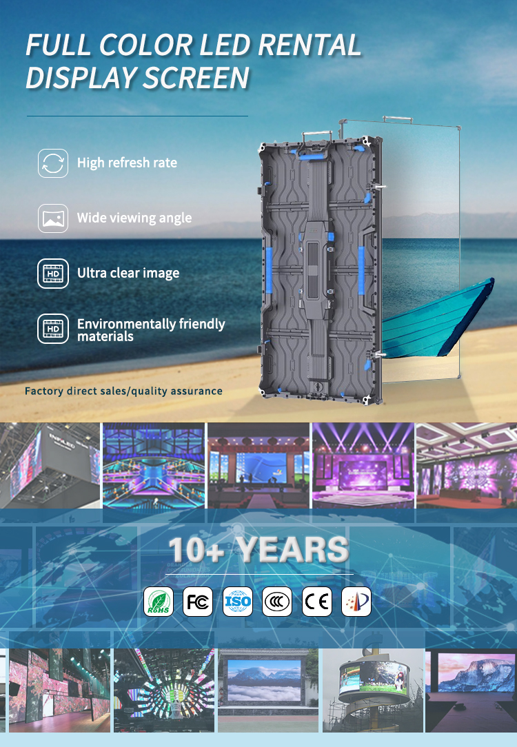 Portable Stage Backdrop Screen P2.9 P3.9 P4.8 LED Display Screen Panel