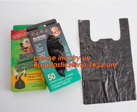 High Quality Eco-friendly Degradable Fashion With Printing Doggy Pet Dog Waste Poop Bags, Eco friendly pet dog waste poo