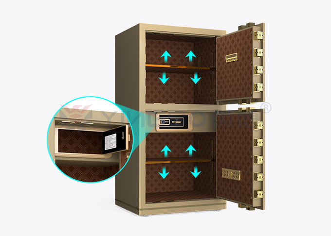 H1200mm Solid Steel Smart Office Safe Box Dual Alarm Fingeprint Lock