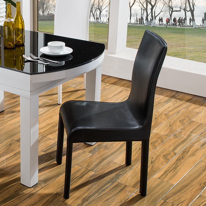 Customized PVC Leather Dining Chairs With Metal Legs Hotel Conference Using