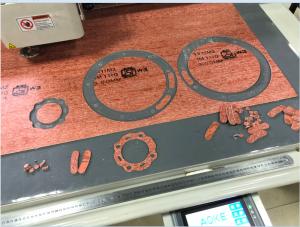 China Graphite Metalic Jointing PTFE Gasket SS Insert  Sheet Cutter Cutting Machine on sale