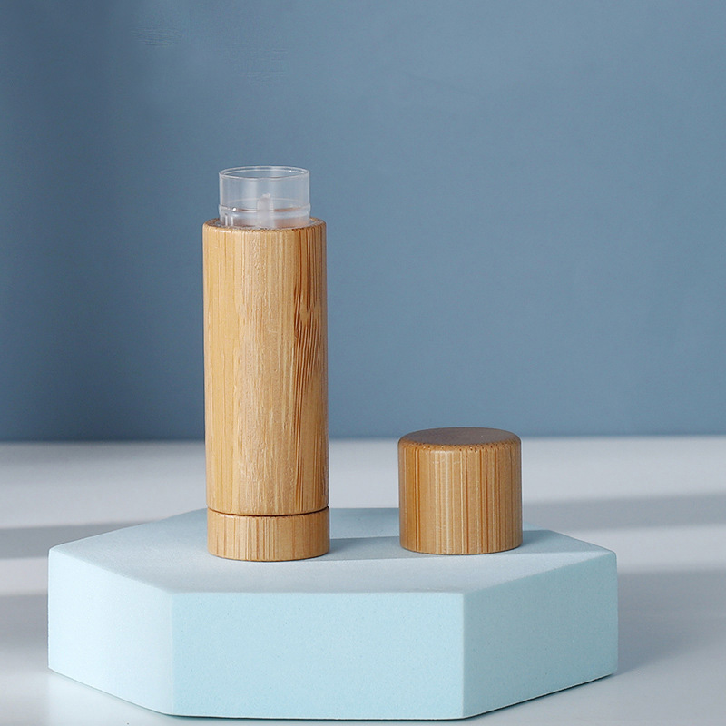 3g 5g Lip Balm Container Round Bamboo Lipbalm Packaging Tubes for Sustainable and Environmentally Friendly Beauty