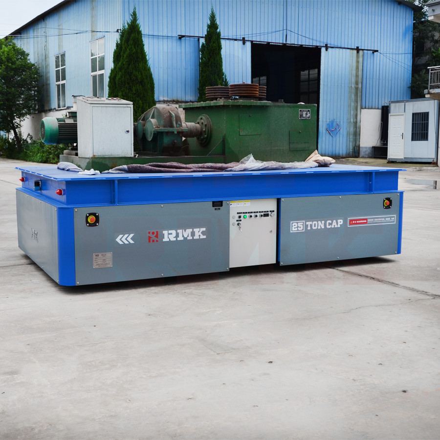 Hydraulic Lifting Automatic Transfer Cart , 25 Tons Heavy Duty Transport Trolley