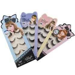 Wholesale Handmade  False Synthetic Hair Eyelash Set Lash Eyeliner Magnetic Eyelashes 60 pcs 8-12 MM Curl OEM 3