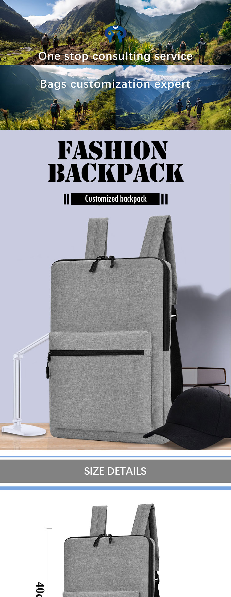 Portable Men 15 Inch Laptop Smart Backpacks Ultra Thin Leisure Business Bag With USB