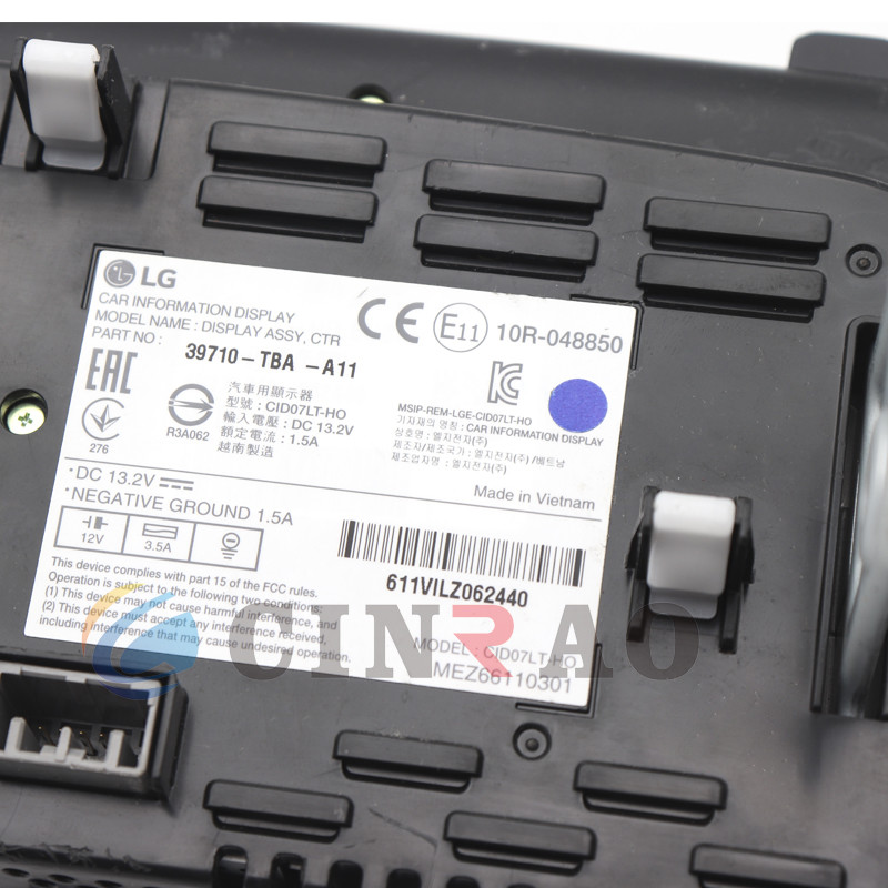 2018 Honda Civic Screen Assembly With Capacitive Touch Screen 39710-TBA-A11