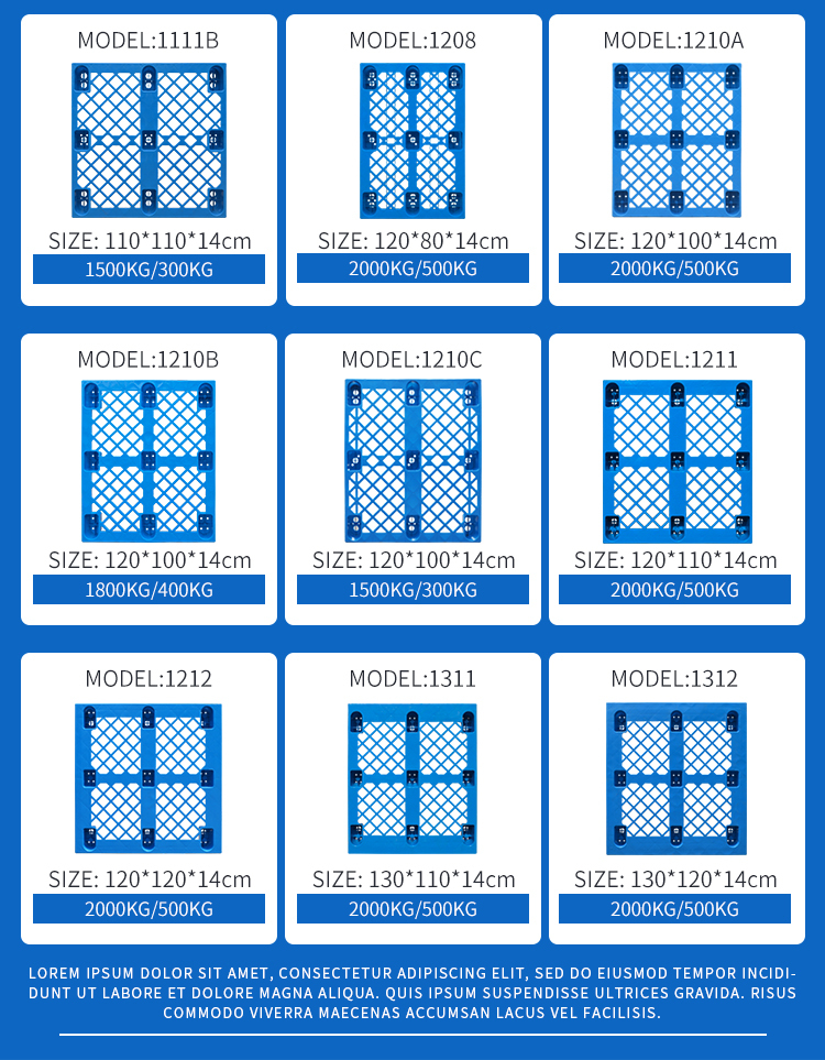 Cheap Durable Plastic Pallet Nestable Light Duty Nine Feets Single Sided Grid Used Recycled Plastic Pallet For Sale