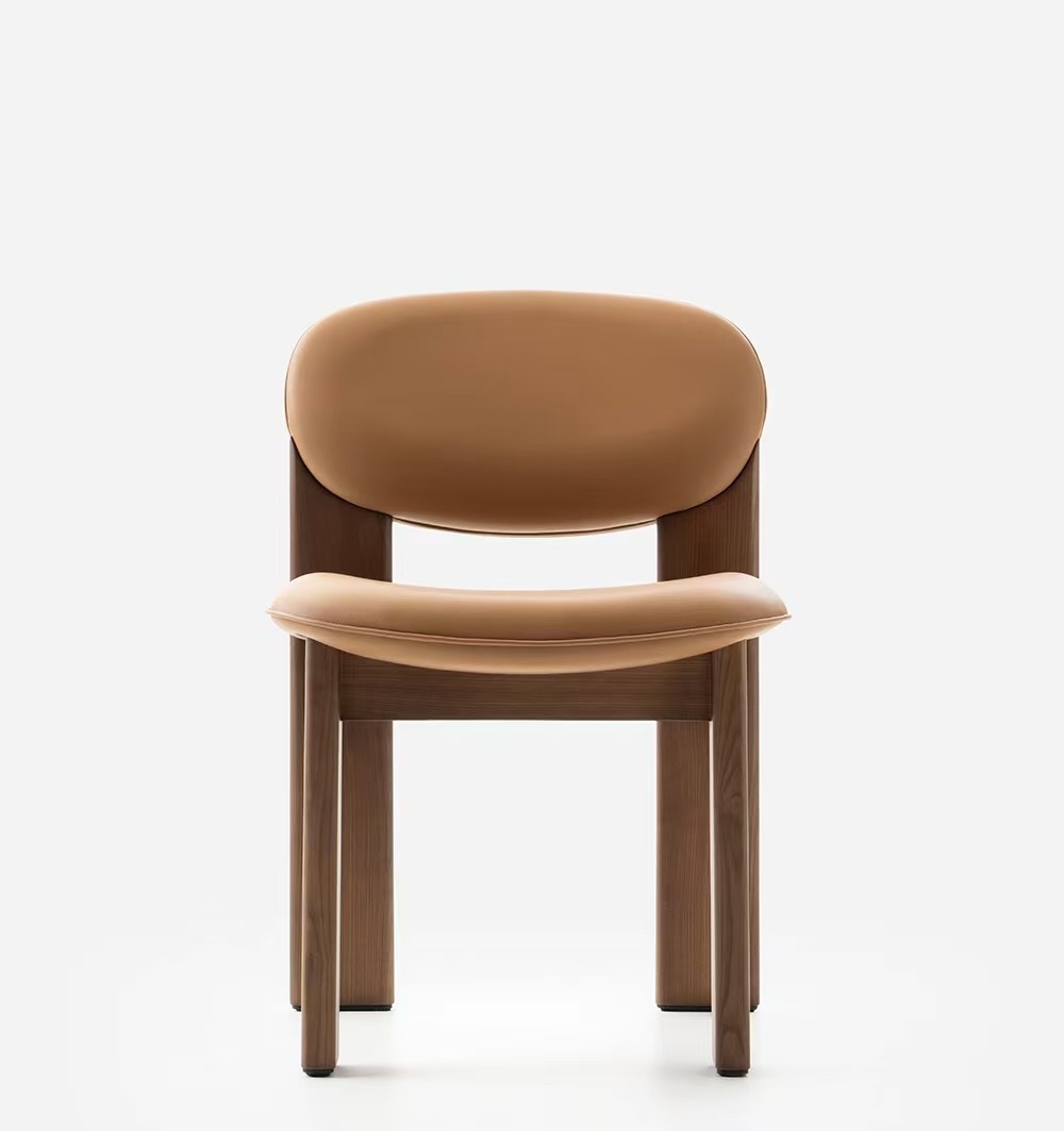 Italian Style High-end Genuine Leather Modern Hotel Leisure Dinning Chair