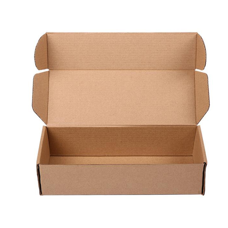 Customized E-flut Natural Brown Color Corrugated Shipping Boxes