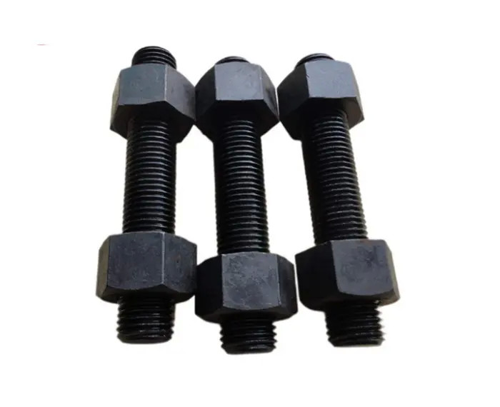 High Strength ASTM B7 Stud Bolts With 2 Heavy Hex Nuts Stainless Steel Stud Bolt
