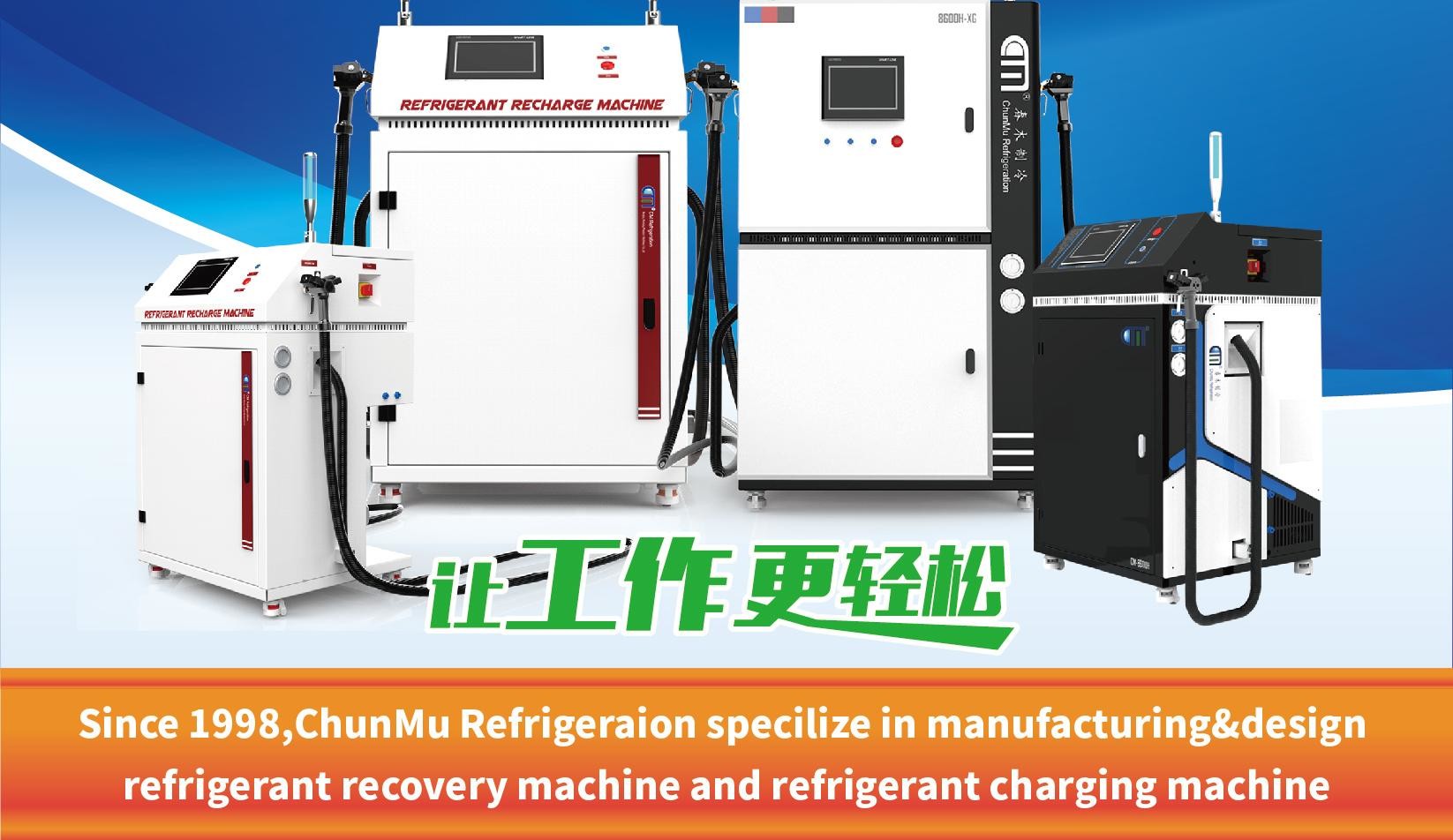 PLC Refrigerant Gas Filling Machine R134a R410a Automatic AC Recharge Equipment
