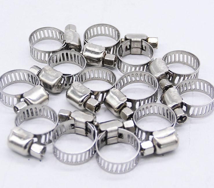 Customize Support Standard Size Stainless Steel Worm Gear Hose Clamps for Water Pipes