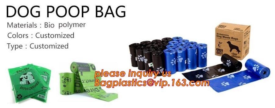 High Quality Eco-friendly Degradable Fashion With Printing Doggy Pet Dog Waste Poop Bags, Eco friendly pet dog waste poo