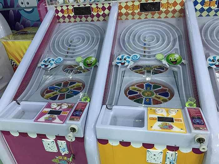 Indoor Coin Operated Amusement Machines , Redemption Arcade Games Colorful Lights