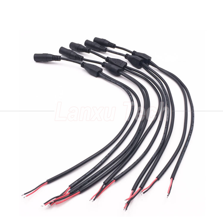 DC Male Female 5.5x2.1mm Jack Splitter Power Extension Cable for LED Light CCTV Camera