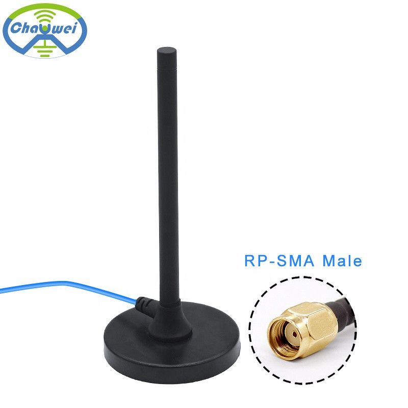 Wifi 5.8G Long Range Wifi Receiver Antenna 7dBi Gain Magnetic Base For Car
