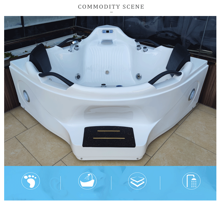 Freestanding 60 Inch Air Jet Bathtubs Whirlpool 1560x800mm Radio Function