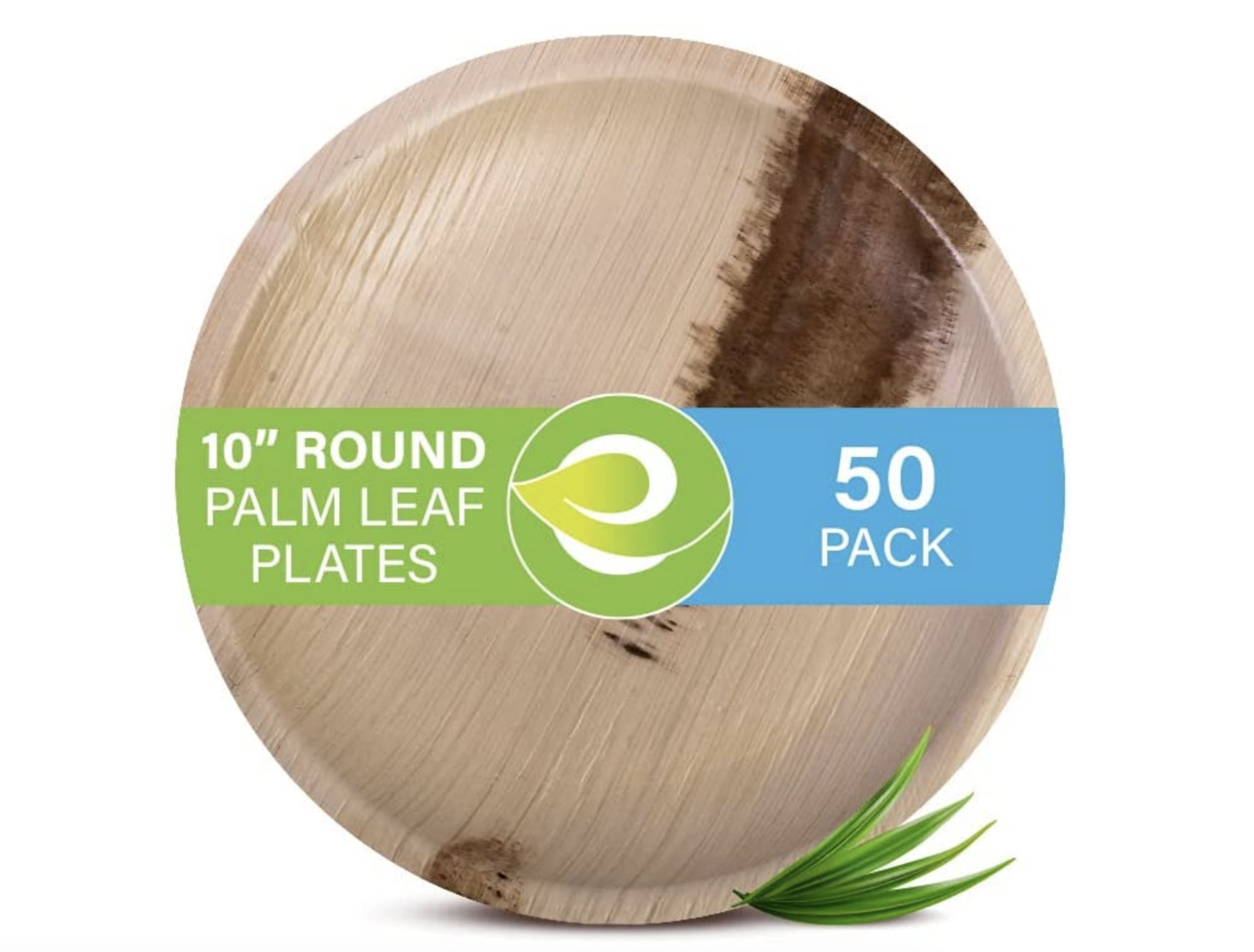 8" 10" Biodegradable Palm Leaf Plates Disposable
