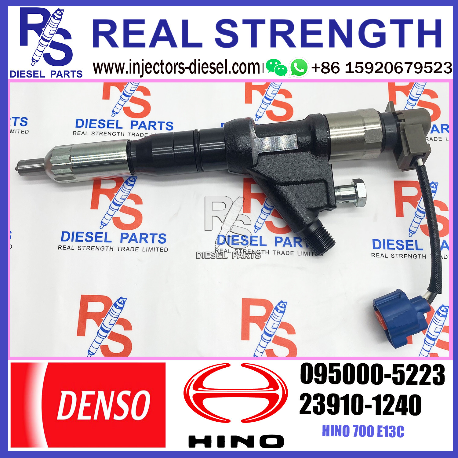 Common Rail Injector 095000-5223 23910-1240 095000-5224 23670-E0340 For HINO/TOYOTA HINO truck E13C/FIAT