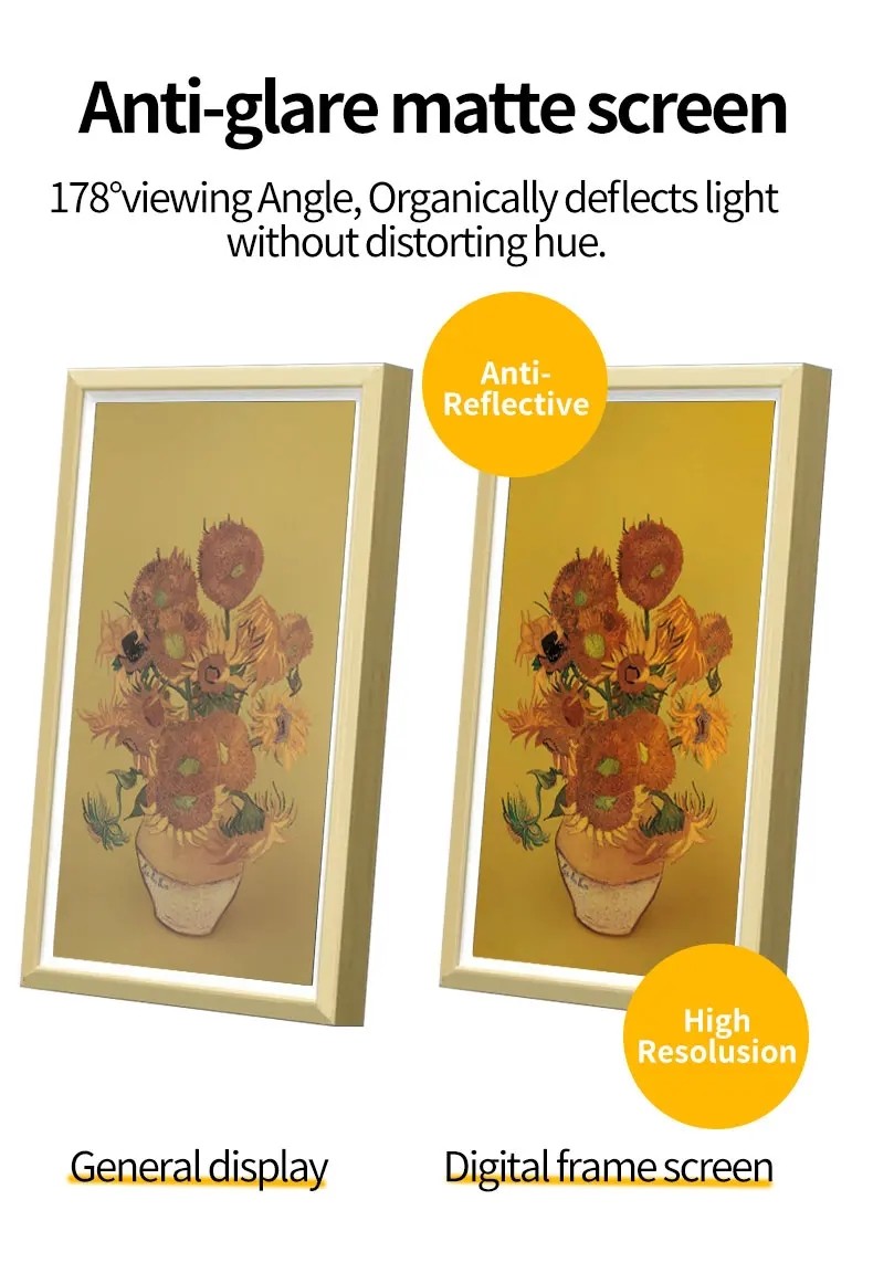 Electronic Artistic Digital Photo Frames For Photos Music Images Wall Mount