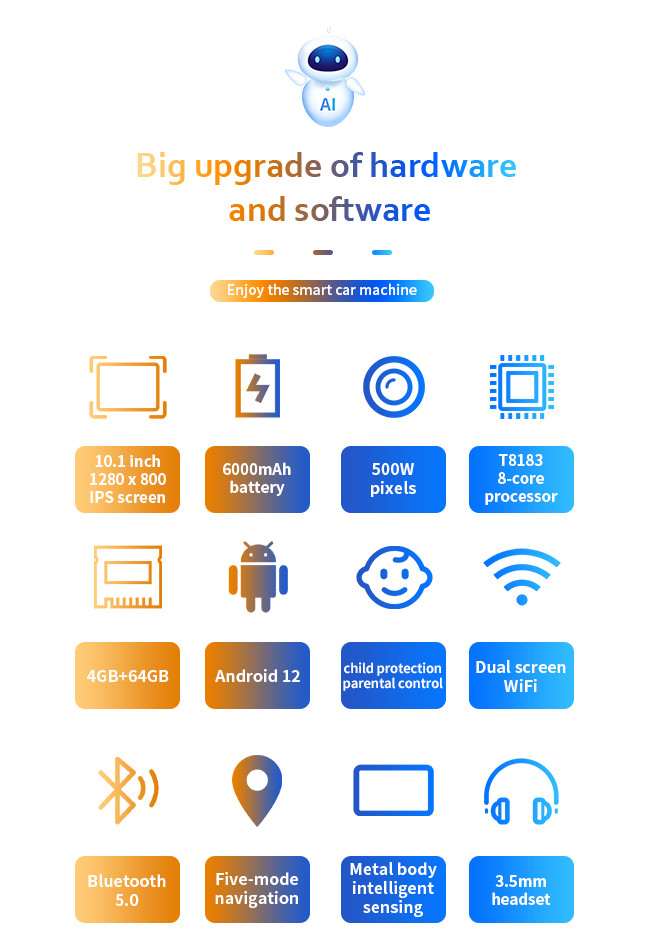 Four Mode Satellite Positioning Tablet For Car Navigation 10.1 Inch HD IPS Screen