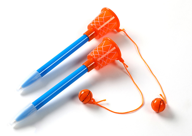 Office School Pen with Unique Customized Logo Basketball Shape Topper Stationery