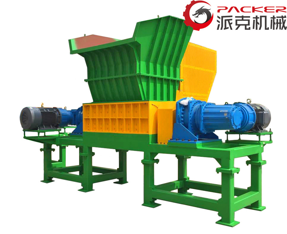 Low Noise 2 Shaft Shredder , Drum Shredder Machine 18.5 KW Liquid Waste