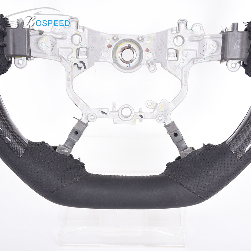 OEM ODM Carbon Fiber Sports Car Steering Wheel Yellow Stripe Plain Weave