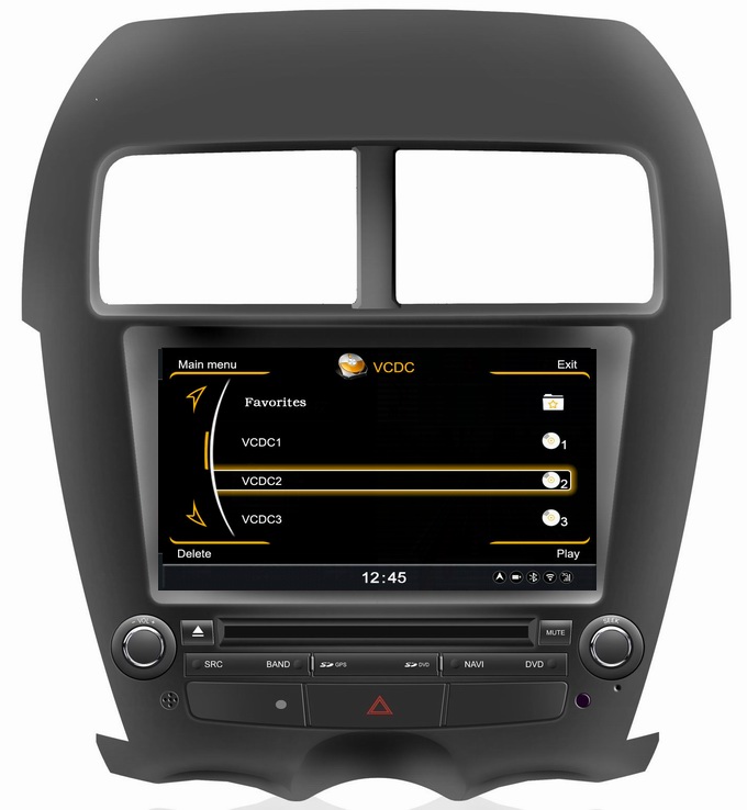 Autoradio with dvd for Mitsubishi ASX 2010-2011 with CD MP3 english language audio OCB-026