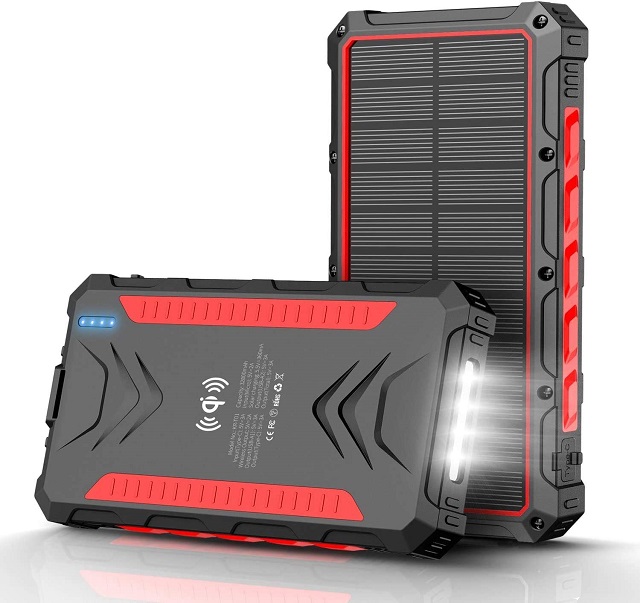 30000mAh Solar Charger Power Bank 36000mah Solar Power Bank 133.2W Wireless Charging