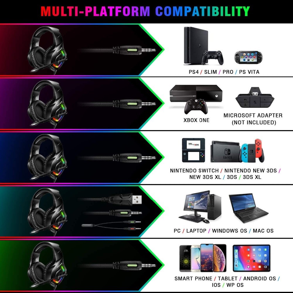 Onikuma K1b USB Gaming Headset