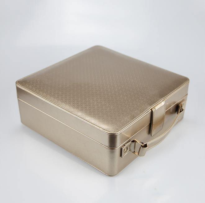 OEM Leather Makeup Mirror Cosmetic Box Packaging For Brush Storage