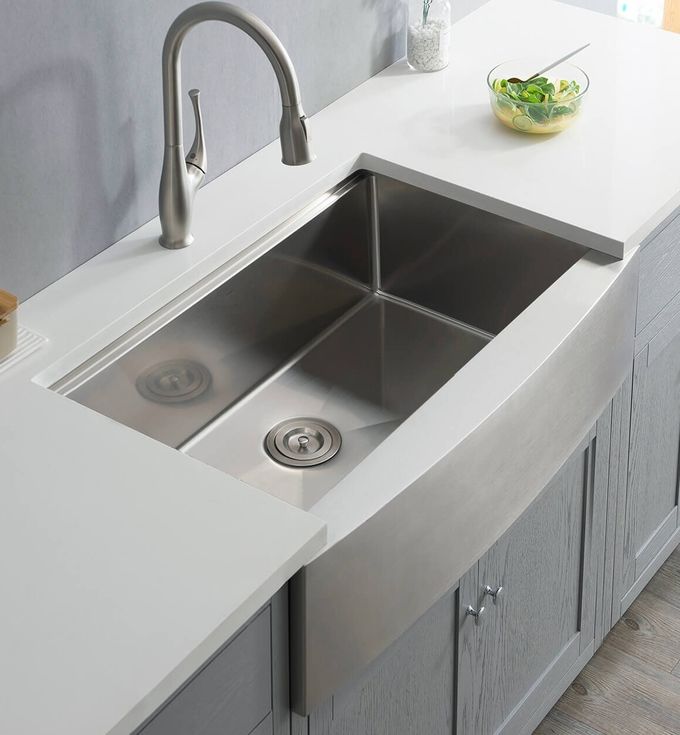 Single Bowl 36 Inch Kitchen Sink Apron Front Farmhouse Workstation 304 Stainless Steel