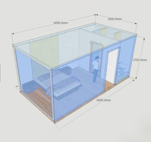 Detachable Prefabricated Container House with Toilet Customized Color OEM/ODM Support