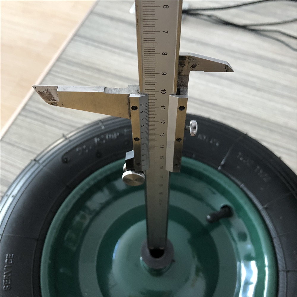 350-8 Green Steel Rim Cart Pneumatic Wheels Rubber Pneumatic Trolley Tyres Wheelbarrow