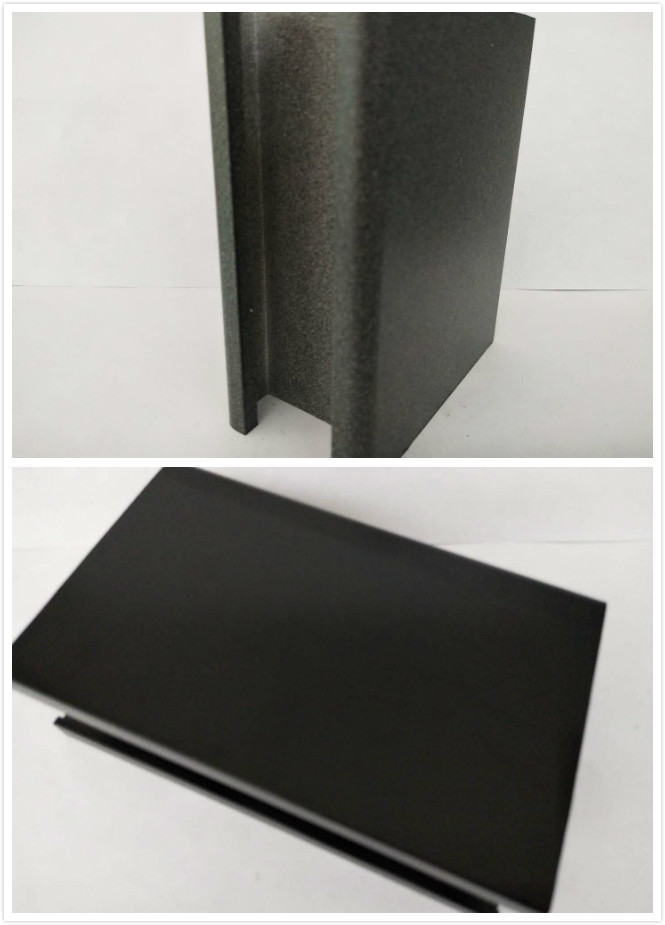 Black Extruded Aluminum Electronics Enclosure / Electrolytic Coated Aluminum Alloy Profiles