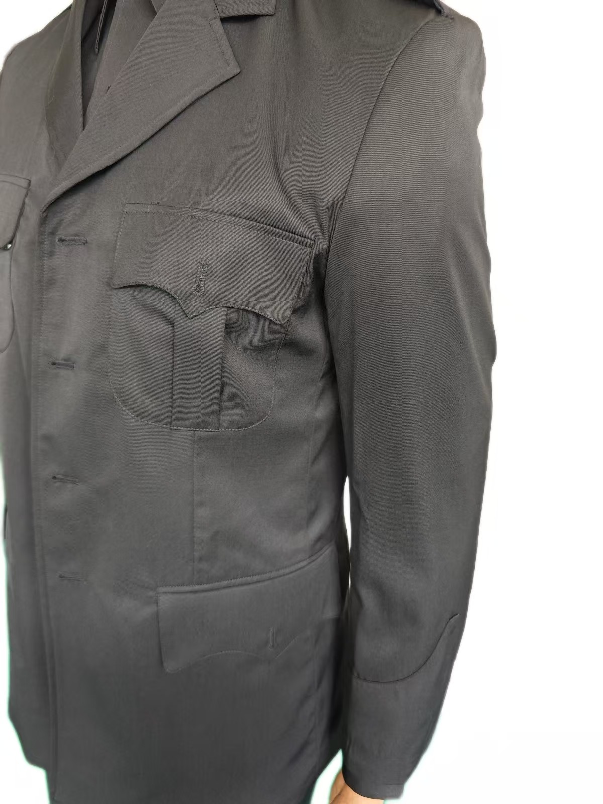 Black Ceremonial Military Uniform Set (45% Wool 55% Polyester)