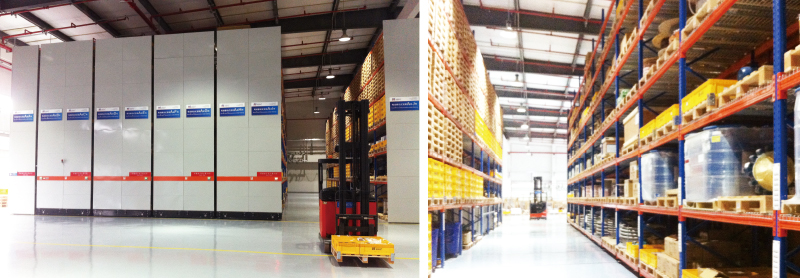 Electric mobile racking system