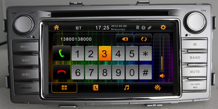 Ouchuangbo one din car auto DVD player for Toyota Hilux 2012 with AUX bluetooth kit USB GPS system OCB-6230