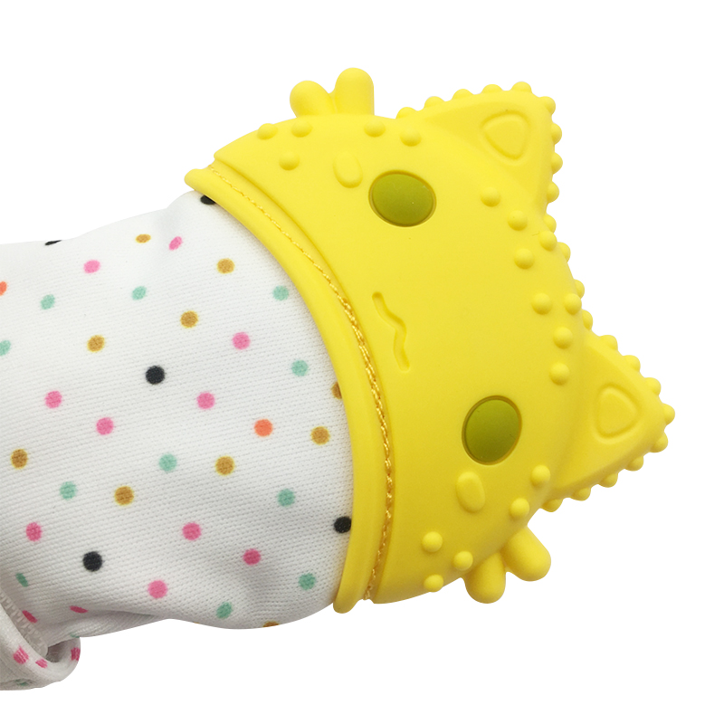 Pastel Beads Baby's Hand Self-Soothing Pain Relief Hygienic Chewable Newborn Nursing Mitt Teething Mitten Teether