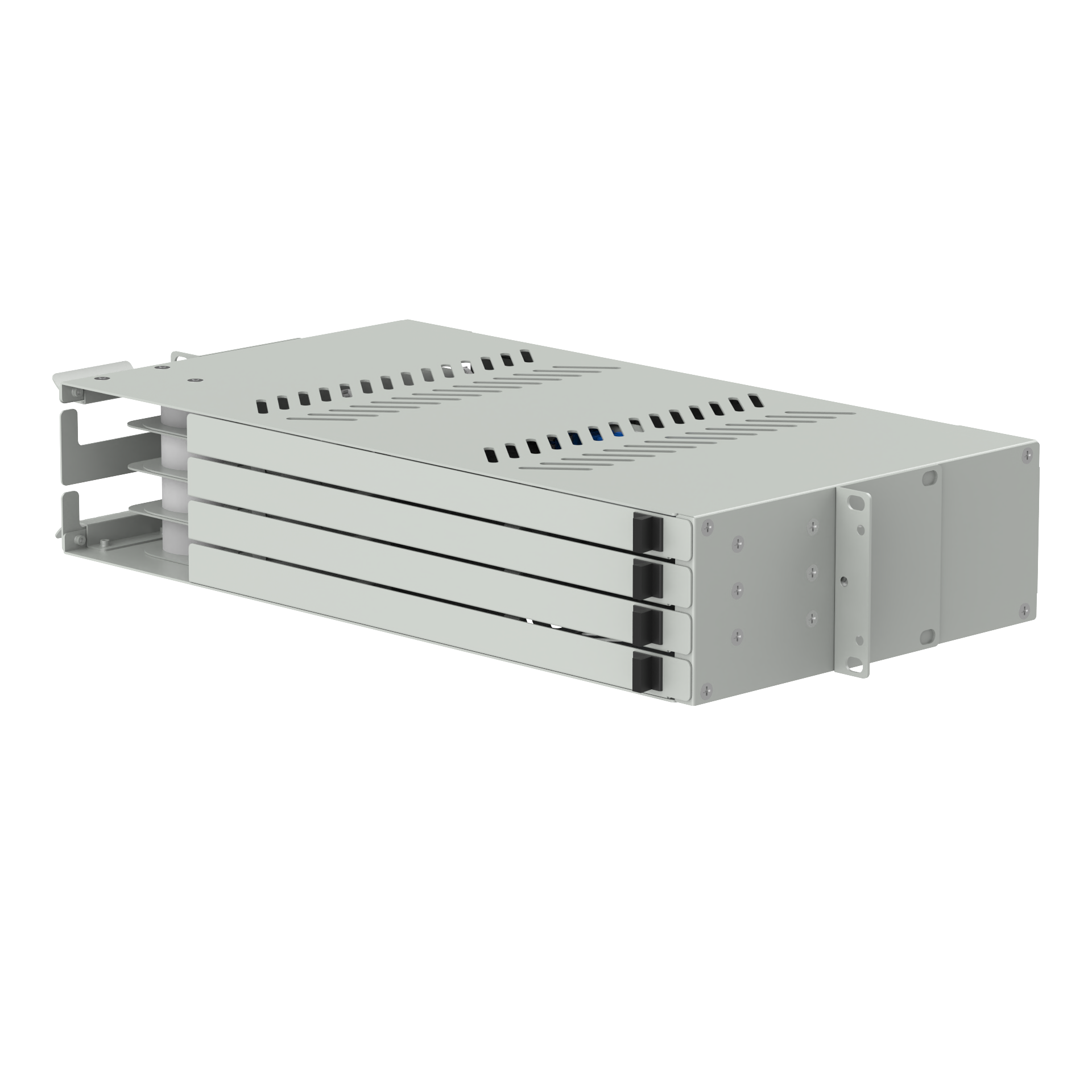 19 Inch LC UPC Swing Type Fiber Optic Patch Panel Sub ODF Data Center FTTX Simplified