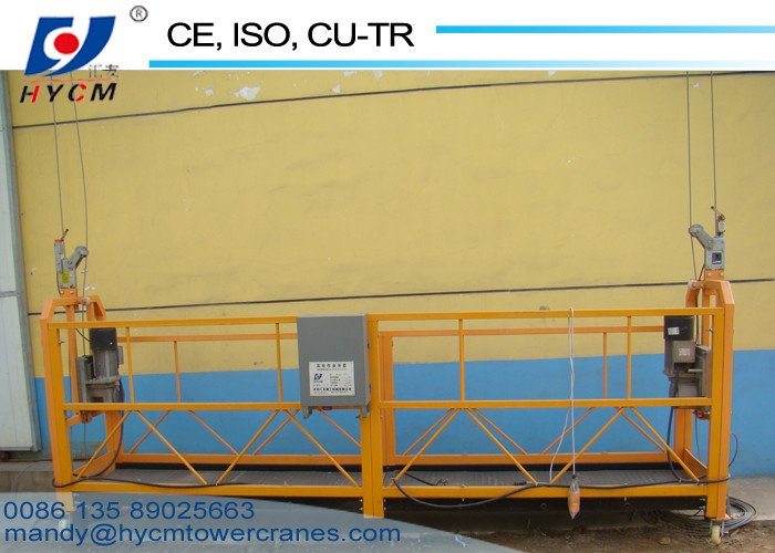 6m Suspended Working Platform 630KG Construction Rope Suspended Platform