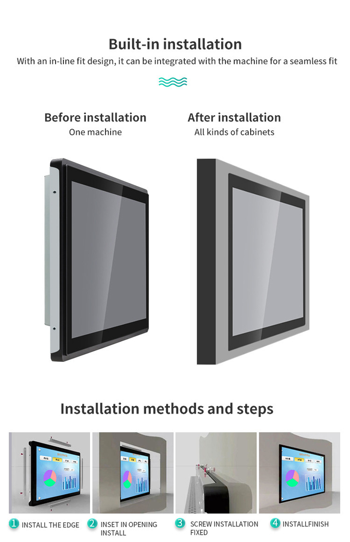 Outdoor Industrial Touch Screen Display IP65 IP67 IP68 Waterproof