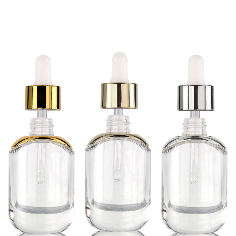 Other Cosmetic CUSTOM Empty Oval Unique Essential Oils Glass Dropper Bottle for Hair Oil 15ml 30ml 50ml 1oz 2oz