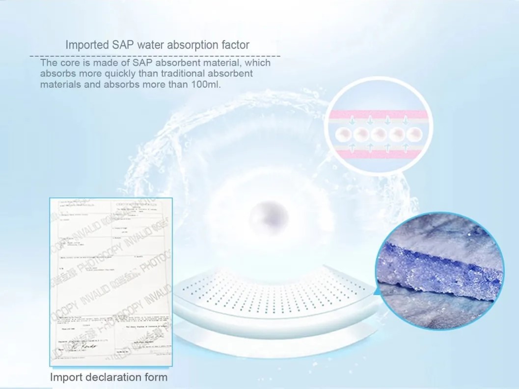 Day Use 245mm Waterproof PE Film Anti Leak Ladies Sanitary Pads
