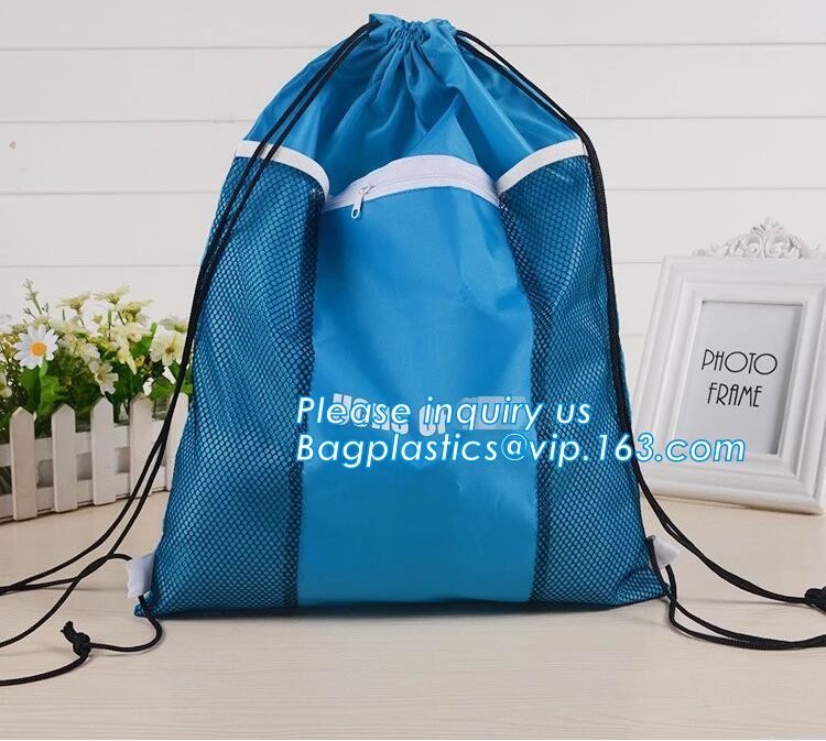 Promotion Custom Eco Friendly Sublimation Polyester Folding Shopping Bag,Promotional Sports Gym Sack Polyester Drawstrin