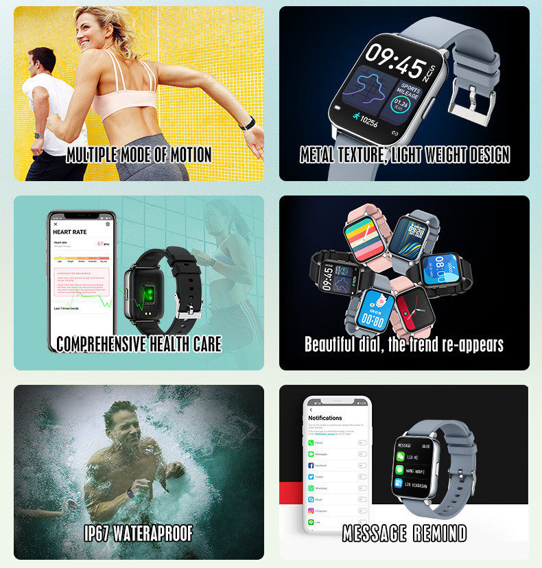BLE 5.0 200mAH Bluetooth Android Smartwatch SMS Notification For Women