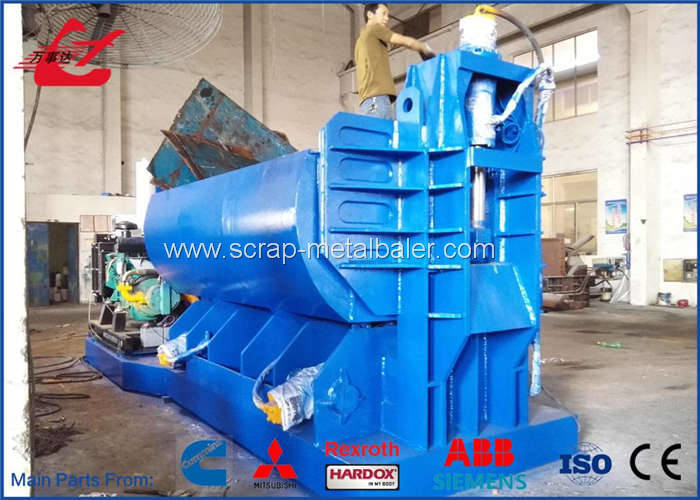 High Capacity Metal Scrap Logger Baler Machine For Light Metal Scraps Baling Into Blocks